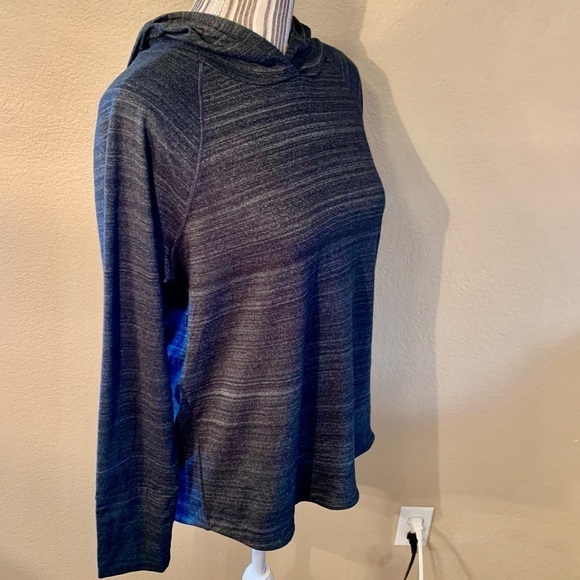 NWT Athletic Hoodie Medium Apana Yoga Lifestyle Activewear Heather Black LongSlv - Picture 5 of 16